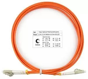 Шнур оптический duplex Cabeus FOP-62-LC-LC-2m