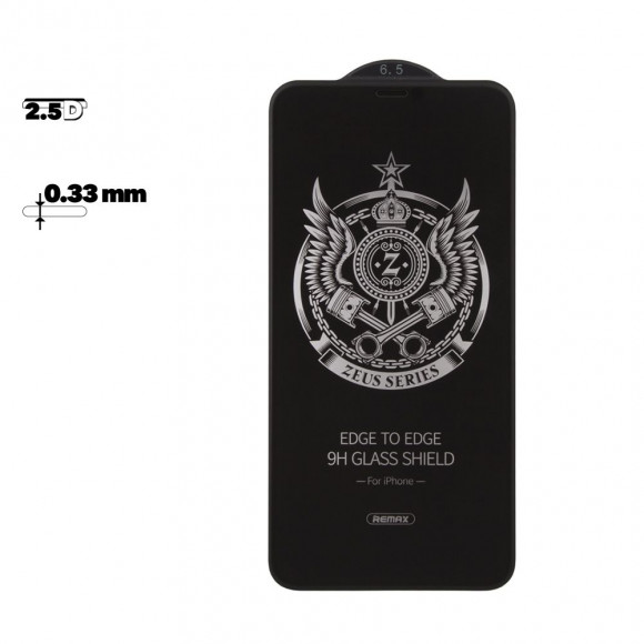 Защитное стекло Remax Zeus Series Mat Feeling Glass для Apple iPhone XS Max GL-36 с рамкой, черное
