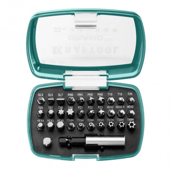 Набор бит 32 шт с магнитным адаптером CrMo Kraftool 26083-H32