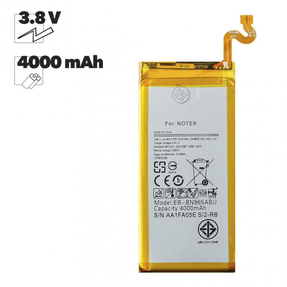 АКБ Samsung (EB-BN965ABU) Galaxy Note 9 SM-N960 100% Filling Capacity