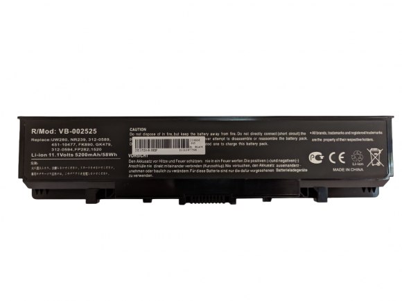 Аккумулятор (батарея) для ноутбука Dell Inspiron 1500, 1520 5200мАч, 11.1В (OEM)