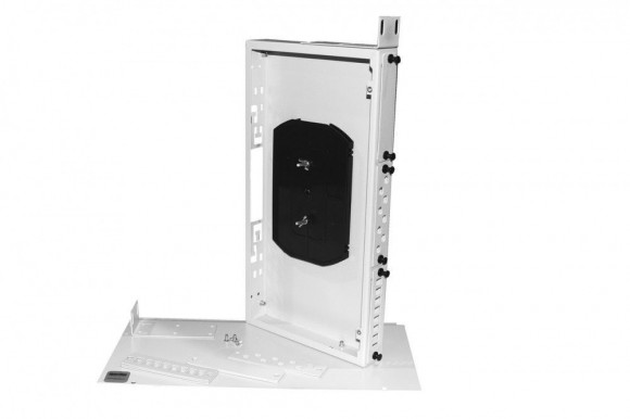 FO-19R-1U-3xSLT-W140H42-24UN-GY Бокс оптический универсальный 19", от 8 до 24 портов (SC, duplex LC, ST, FC), со сплайс пластиной, б Hyperline