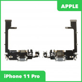 Системный разъем (разъем зарядки) для Apple iPhone 11 Pro c микрофоном, белый Системный разъем (разъем зарядки) для Apple iPhone 11 Pro c микрофоном, белый
