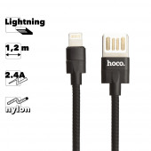 USB кабель Hoco U55 Outstanding Charging Data Cable For Lightning, 1 метр, черный USB кабель Hoco U55 Outstanding Charging Data Cable For Lightning, 1 метр, черный