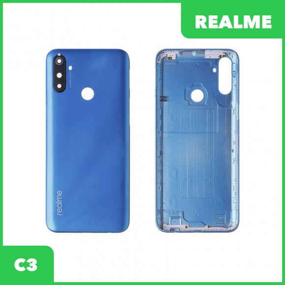 Задняя крышка для Realme C3 (синий)