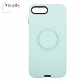 Защитная крышка "LP" для Apple iPhone 7 Plus, 8 Plus "PopSocket Case", бирюзовая (коробка)