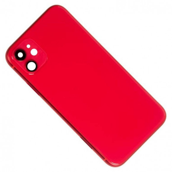 Задняя крышка корпуса в сборе с рамкой для Apple iPhone 11, красная