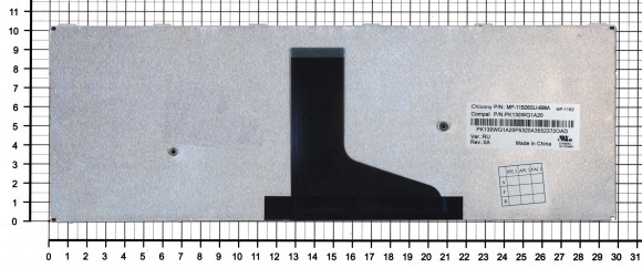 Клавиатура для ноутбука Toshiba Satellite C40, черная Клавиатура для ноутбука Toshiba Satellite C40, черная