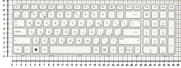 Клавиатура для ноутбука HP Pavilion G6-2000 белая с рамкой