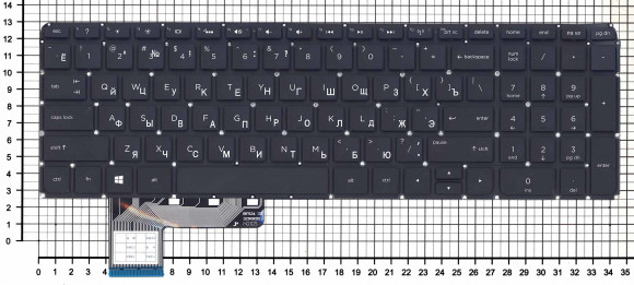 Клавиатура для ноутбука HP Envy M6-K088, M6-K125DX, M6-K054CA, черная с подсветкой