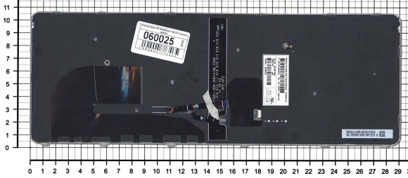 Клавиатура для ноутбука HP EliteBook 745 G3, черная с серой рамкой с указателем