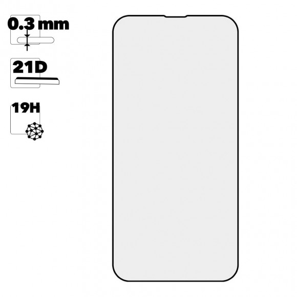 Защитное стекло для Apple iPhone 13 Pro Max Full Curved Glass 21D 0, 3 мм (оранжевая подложка)