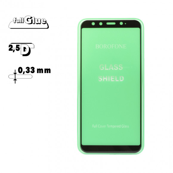 Защитное стекло Borofone E. S. F. S. S. T. G. 2.5D для Xiaomi Mi 6X, A2 0.33 мм, черное