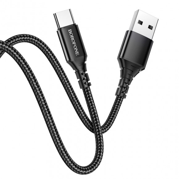 Кабель USB BOROFONE (BX54) Ultra Bright Type-C (1м) (черный)