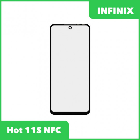 Стекло + OCA пленка для переклейки Infinix Hot 11S NFC (черный)