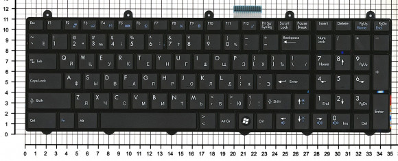 Клавиатура для ноутбука MSI GT780, черная
