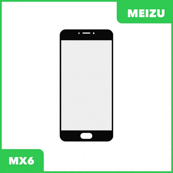 Стекло для переклейки дисплея Meizu MX6, черный