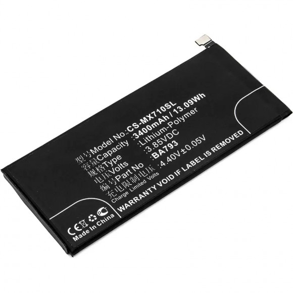 Аккумулятор (батарея) CS-MX710SL, BA793 для телефона Meizu M793Q, Pro 7 Plus, 3.85В, 3400мАч, 13.09Wh