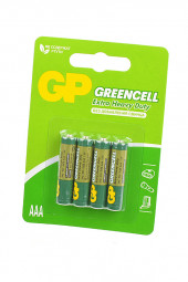 Батарейка (элемент питания) GP Greencell GP24G-2CR4 R03 BL4, 1 штука Батарейка (элемент питания) GP Greencell GP24G-2CR4 R03 BL4, 1 штука