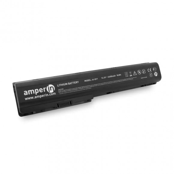 Аккумулятор (батарея) Amperin AI-DV7 для ноутбука HP Pavilion DV7, 14.4В, 6600мАч черная