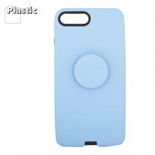 Защитная крышка "LP" для Apple iPhone 7 Plus, 8 Plus "PopSocket Case", голубая (коробка)