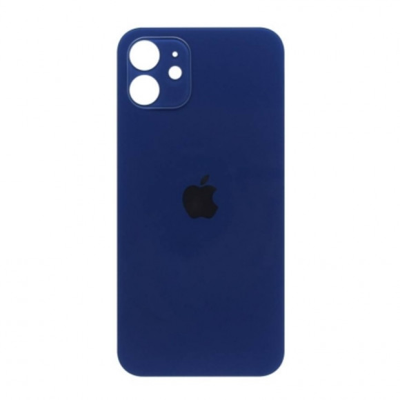 Задняя крышка (стекло) для iPhone 12 (синяя)