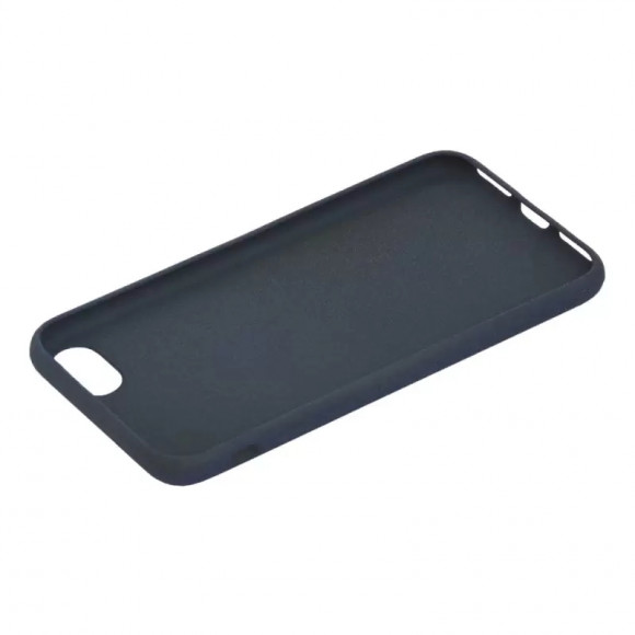 Силиконовая крышка "LP" для Apple iPhone 7, 8 (синяя, золотая вертикальная строчка (европакет))