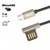 USB кабель Remax Emperor Series Cable RC-054m MicroUSB круглый пластиковые разьемы Г-образный, черный USB кабель Remax Emperor Series Cable RC-054m MicroUSB круглый пластиковые разьемы Г-образный, черный