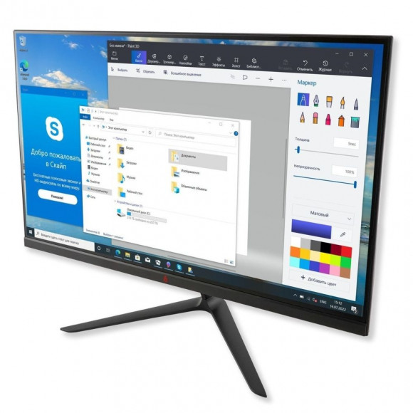 Монитор Azerty DS-2401 (IPS 1920x1080, 75Hz, VGA+HDMI) 23.8"