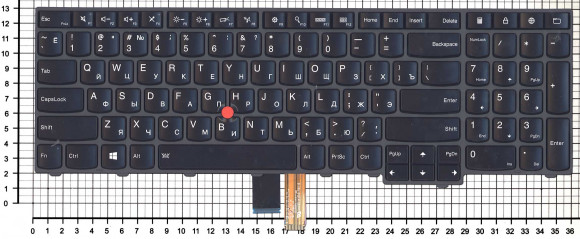 Клавиатура для ноутбука Lenovo ThinkPad Edge E531, E540, черная с подсветкой