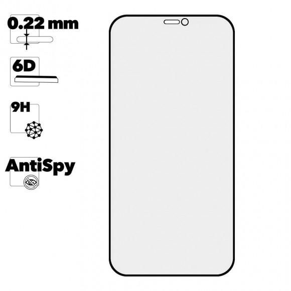 Защитное стекло WK WTP-56 Kingkong 6D Privacy для Apple iPhone 12, 12 Pro приват-фильтр