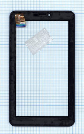 Сенсорное стекло (тачскрин) для Irbis TZ717, черное с рамкой Сенсорное стекло (тачскрин) для Irbis TZ717, черное с рамкой