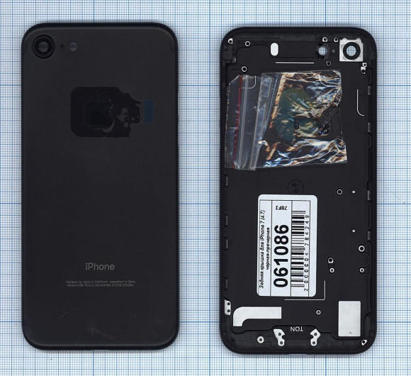 Задняя крышка для Apple iPhone 7 (4.7"), черный-пречерный