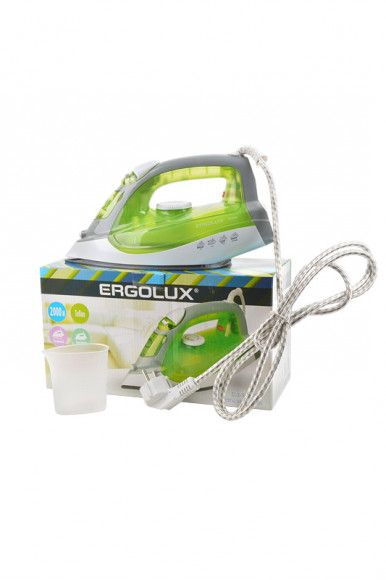 Утюг ERGOLUX ELX-SI02-C34 электрический, салатовый с белым и серым