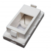 Лицевая панель розеточная BNH, 1х Keystone Jack, 22,5х45 мм (ВхШ), плоская, цвет: белый (B200.1-22.5x45-FBS) Лицевая панель розеточная BNH, 1х Keystone Jack, 22,5х45 мм (ВхШ), плоская, цвет: белый (B200.1-22.5x45-FBS)