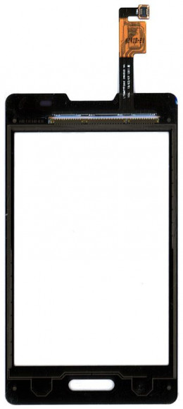 Сенсорное стекло (тачскрин) для LG Optimus L4 II (E440), черный