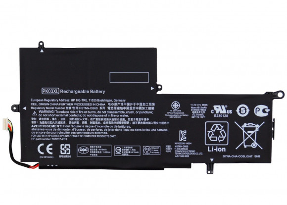 Аккумулятор (батарея) для ноутбука HP Spectre Pro X360 G1, G2, (PK03XL), (HSTNN-DB6S), 56Втч, 11.4В, 4900мАч, (оригинал)