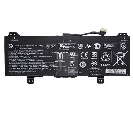 Аккумулятор (батарея) для ноутбука HP ChromeBook 14-db, ChromeBook x360 11 g2 ee (HSTNN-DB7X), 47.3Wh, 6150мАч, 7.7В