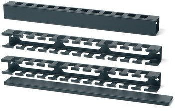 CM-1U-ML-COV Кабельный организатор с металлическими кольцами и крышкой, 19", 1U Hyperline