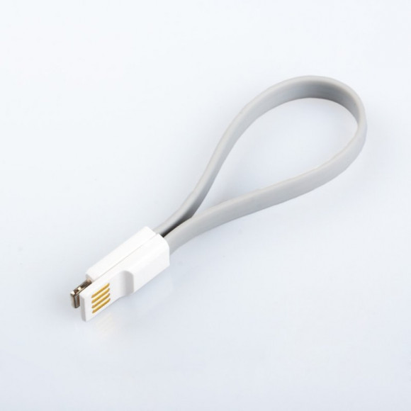 USB Дата-кабель на магните для Apple 8-pin (серый, коробка)