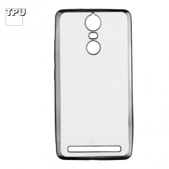 Чехол силиконовый "LP" для Lenovo K5 Note TPU (прозрачный с черной хром рамкой)