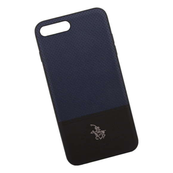 Защитная крышка для Apple iPhone 8 Plus, 7 Plus "POLO&RACQUET CLUB", синий (коробка)