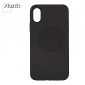 Защитная крышка "LP" для Apple iPhone X "PopSocket Case", черный (коробка)