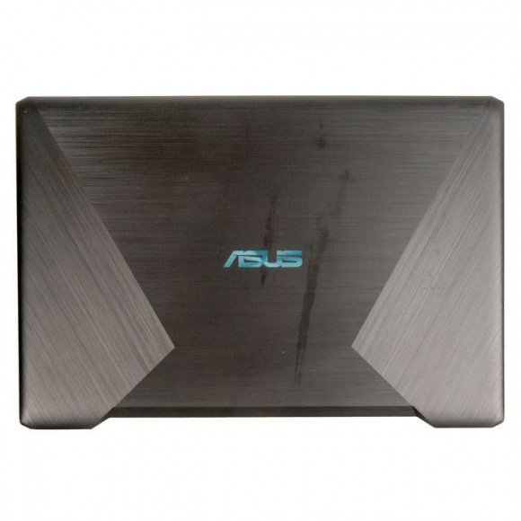 Крышка экрана (матрицы) Asus X570U, X570UA, X570UB, X570UD черная с бирюзовой оконтовкой, пластик (мелкие царапины) 47XKILCJN00