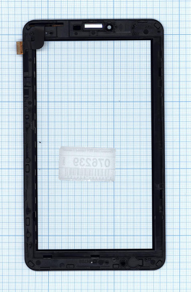Сенсорное стекло (тачскрин) для Irbis TZ71, черное с рамкой, б.у.