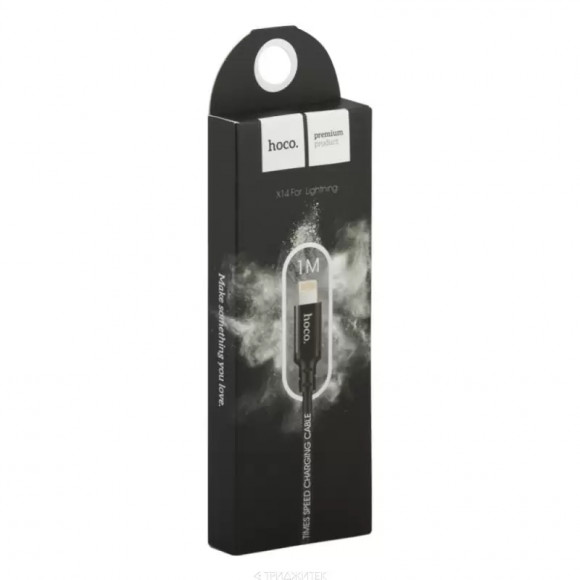 USB кабель Hoco X14 Times Speed Lightning Charging Cable, 1 метр, черный