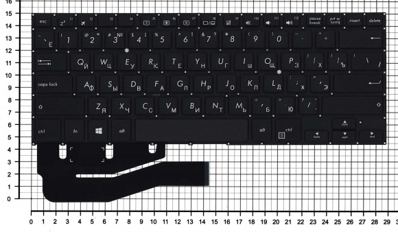 Клавиатура для ноутбука Asus TP410U, черная