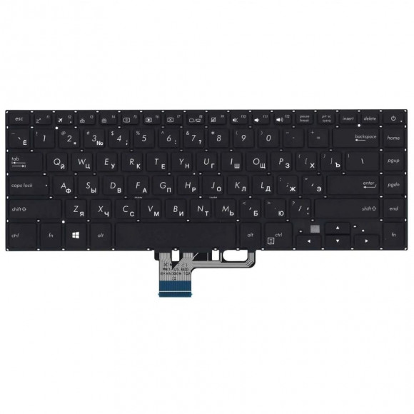 Клавиатура для ноутбука Asus UX550, UX550VE, UX550VD, UX550VW чёрная, с подсветкой