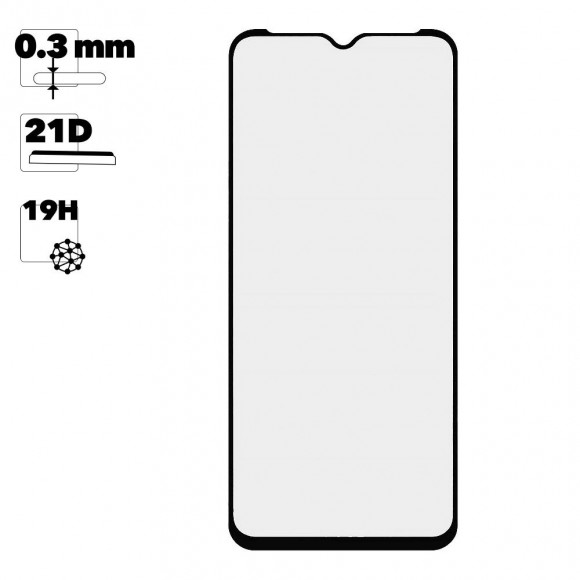 Защитное стекло для Samsung Galaxy A13 Full Curved Glass 21D 0,3 мм (оранжевая подложка)