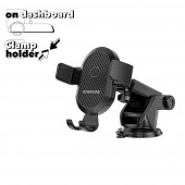 Автомобильный держатель Borofone BH39 Amazing bay зажим, на панель, черный Автомобильный держатель Borofone BH39 Amazing bay зажим, на панель, черный